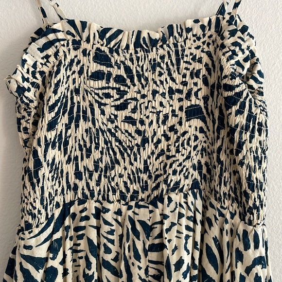 Mahina Dark Teal and Cream Spaghetti Strap Sundress - Picture 5 of 11